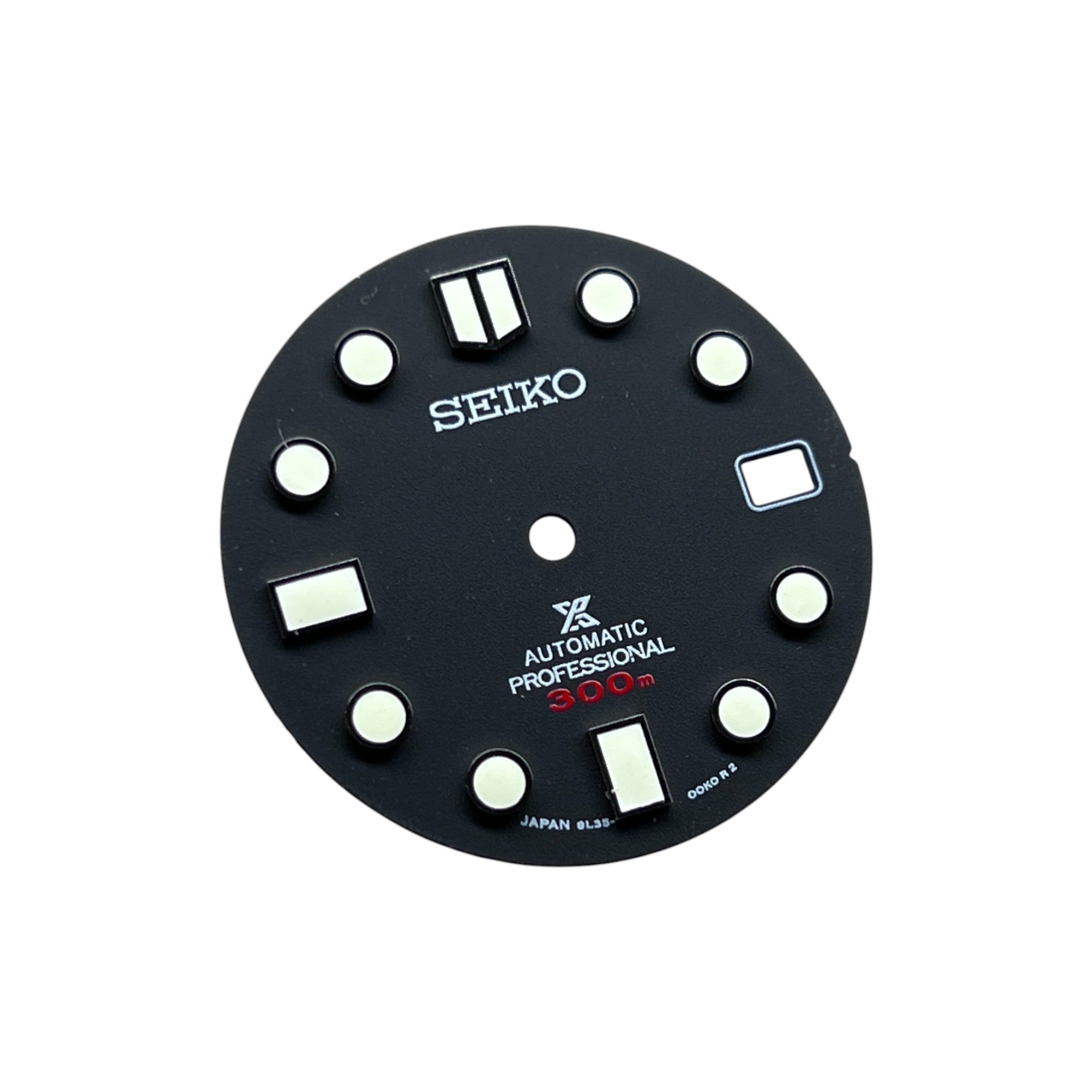 MM300: Black with No Markers Dial (Red Text)
