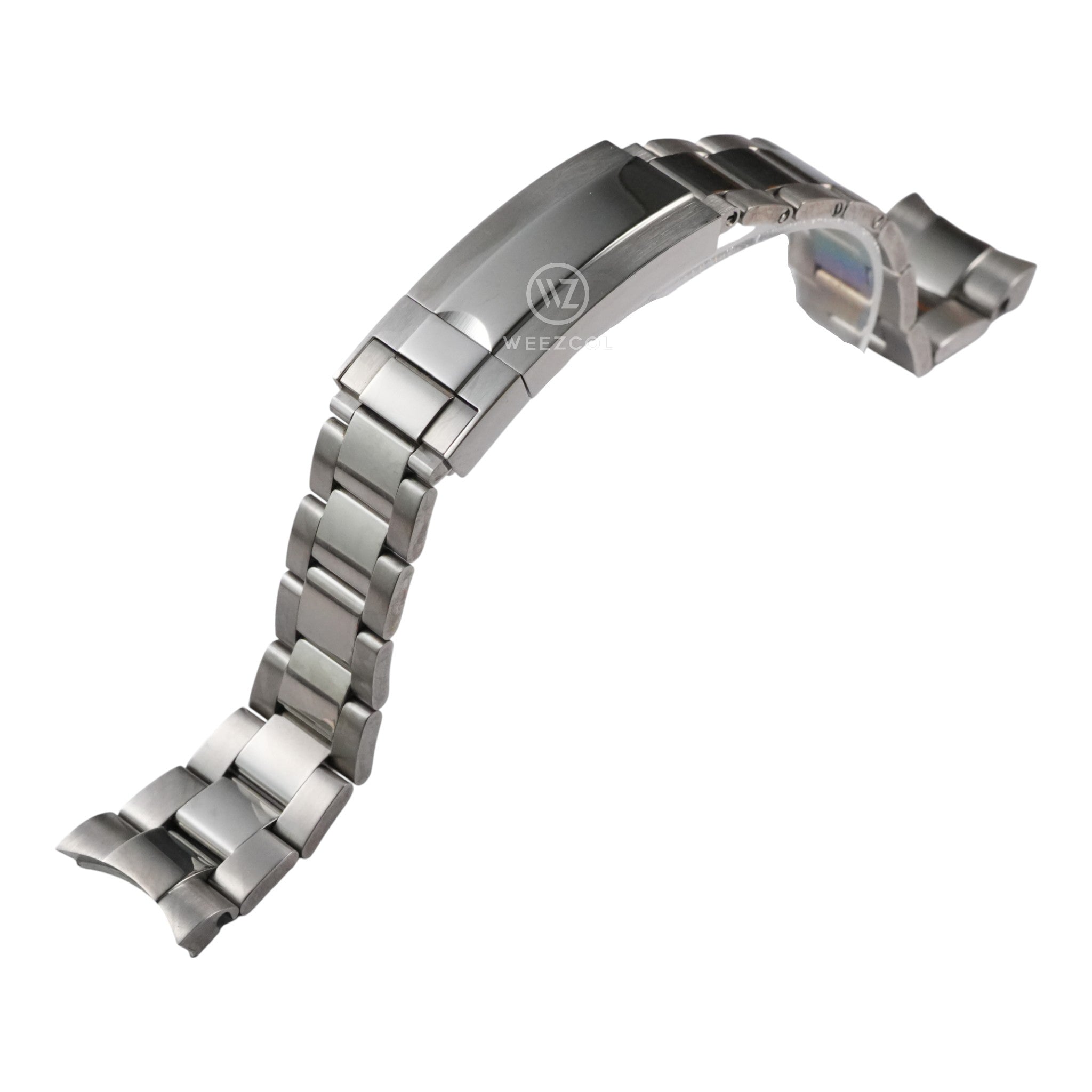 Oyster: Brushed/Polished Silver Bracelet