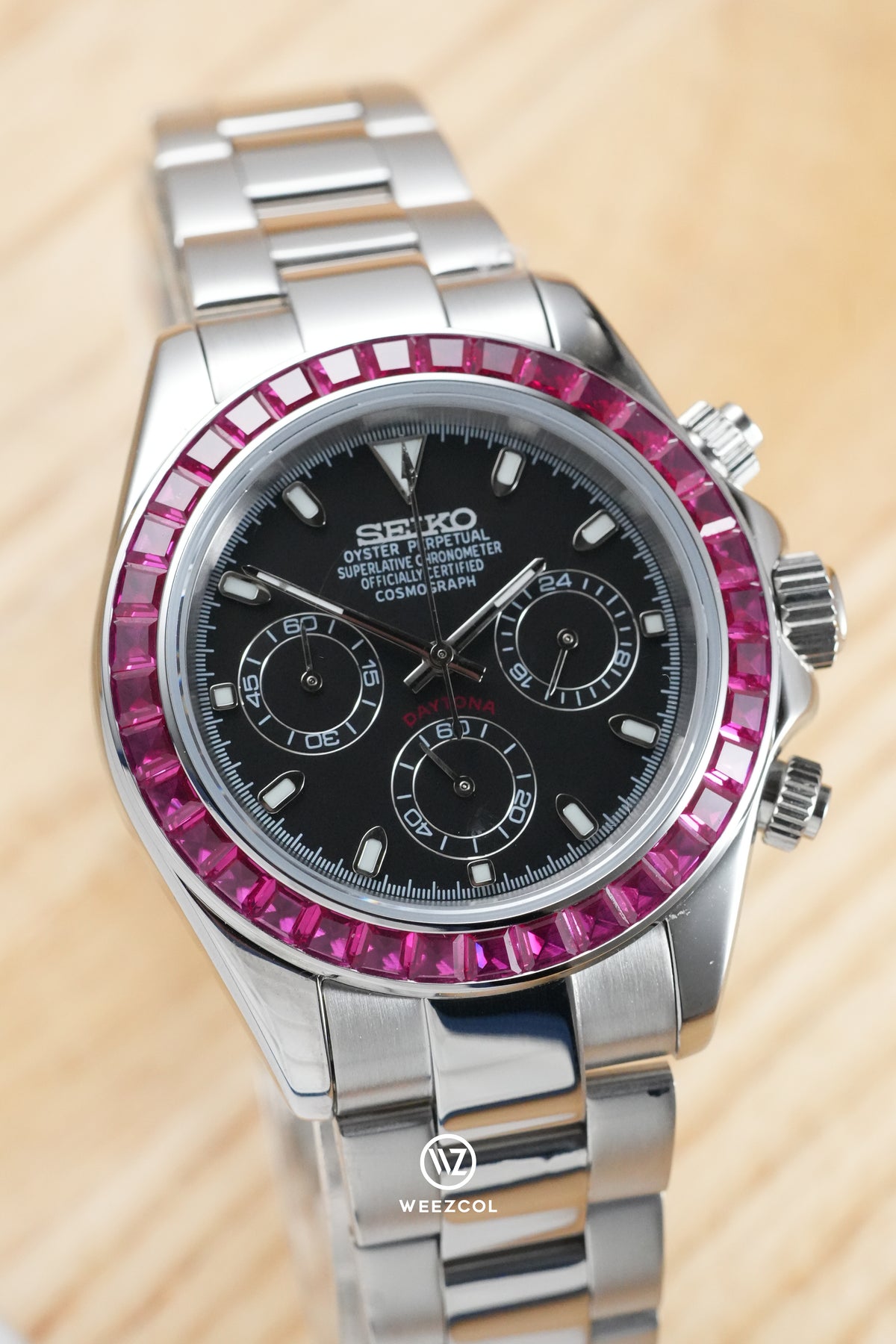 Seiko VK63: 'Pink Ruby' Chronograph Mecha-Quartz