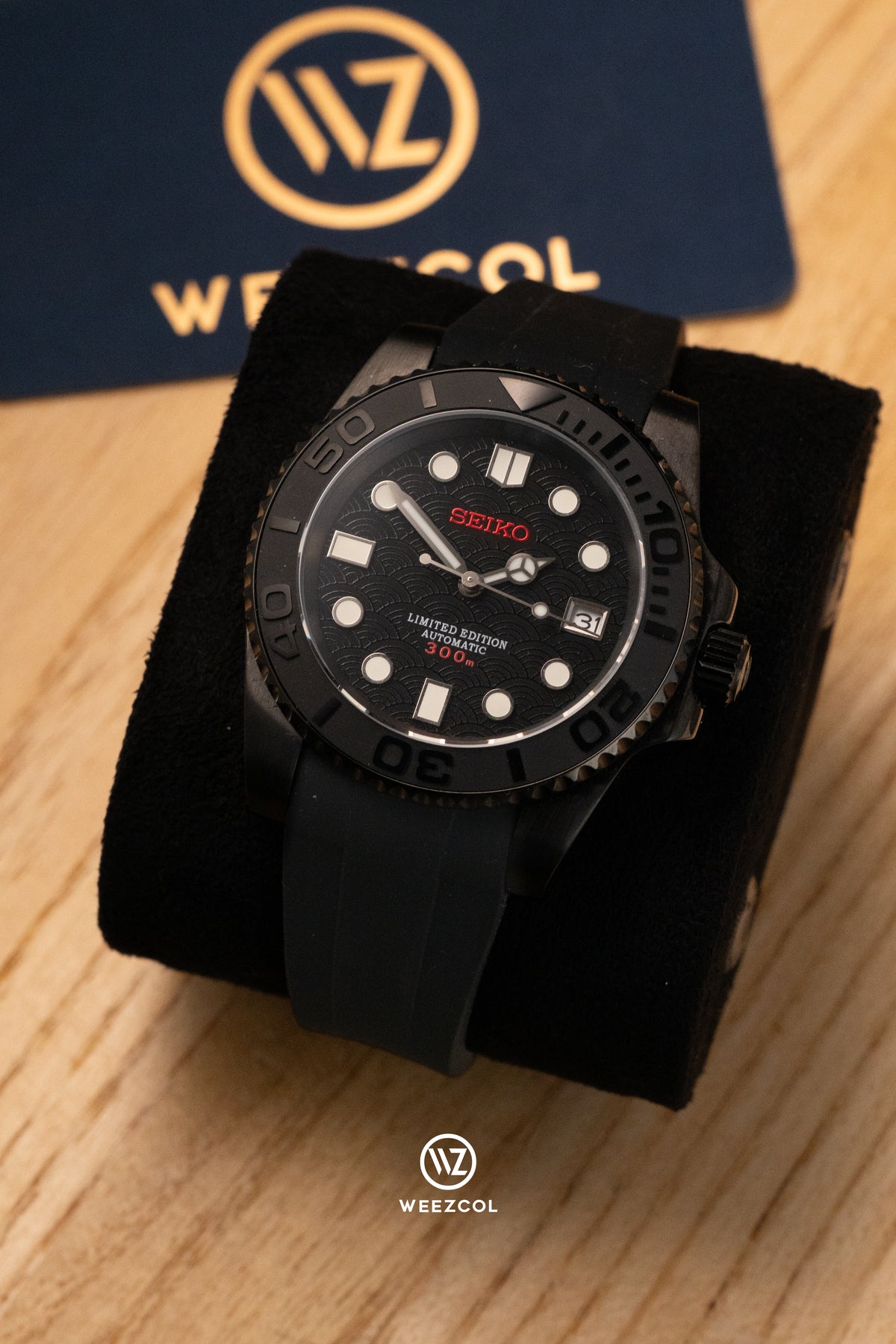 Seiko Seigaiha: '青海波' Brushed Black