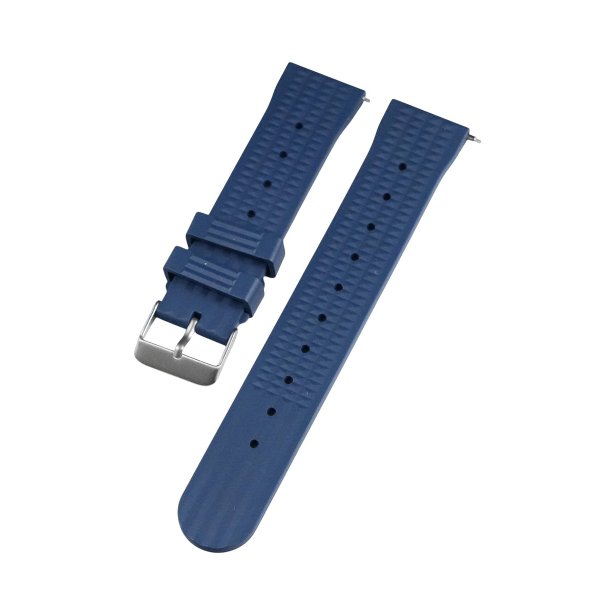 Navy Waffle: FKM Rubber Strap