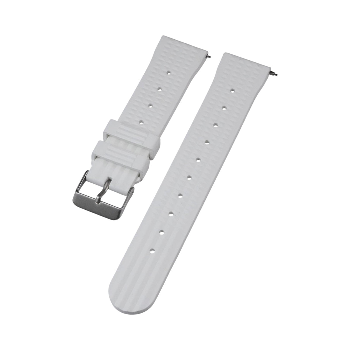 White Waffle: FKM Rubber Strap