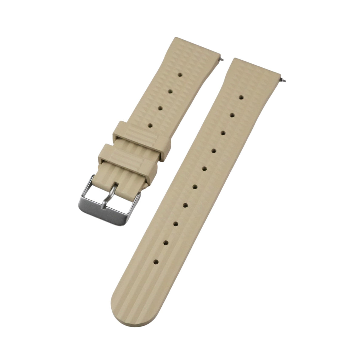 Khaki Waffle: FKM Rubber Strap