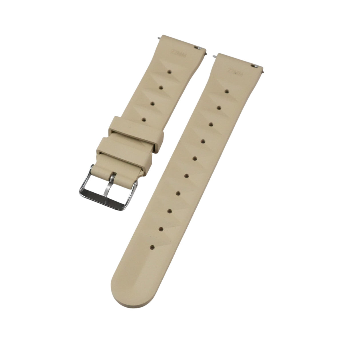 Khaki Waffle: FKM Rubber Strap
