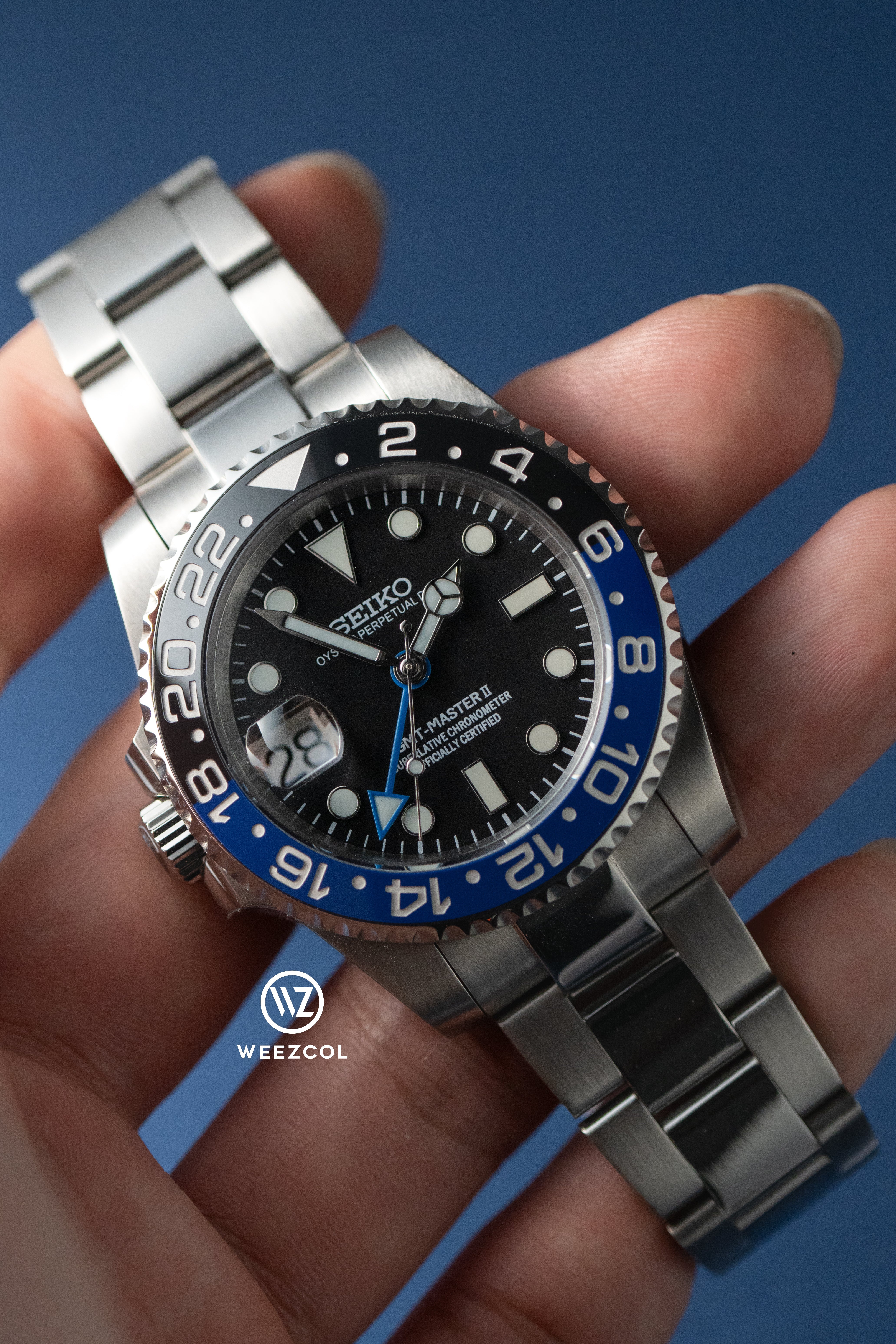 Seiko Batman GMT: Brushed Silver Case