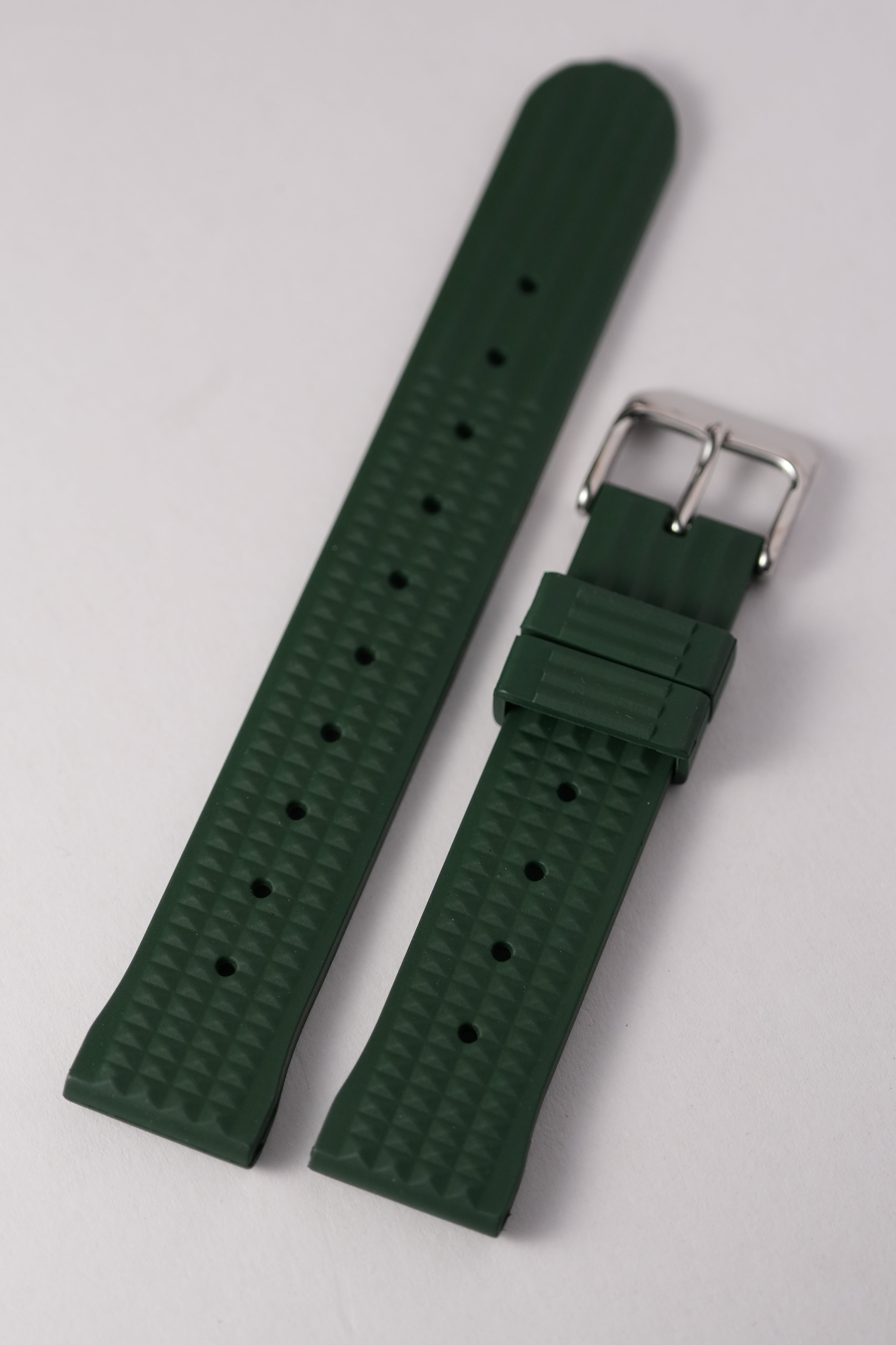 FKM: Forest Green Waffle Rubber Strap