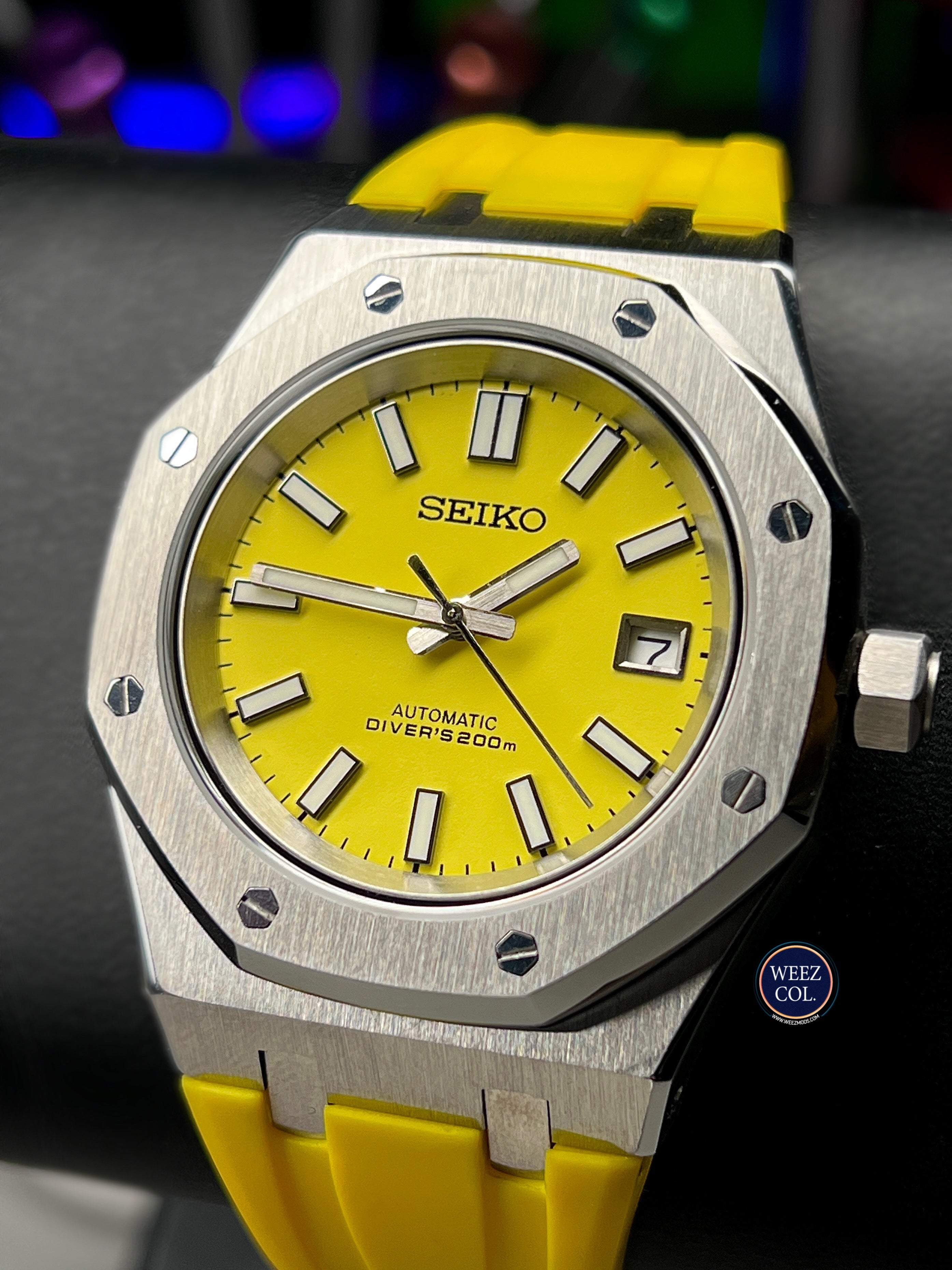 Seiko Royal Oak: Yellow in Brushed Silver
