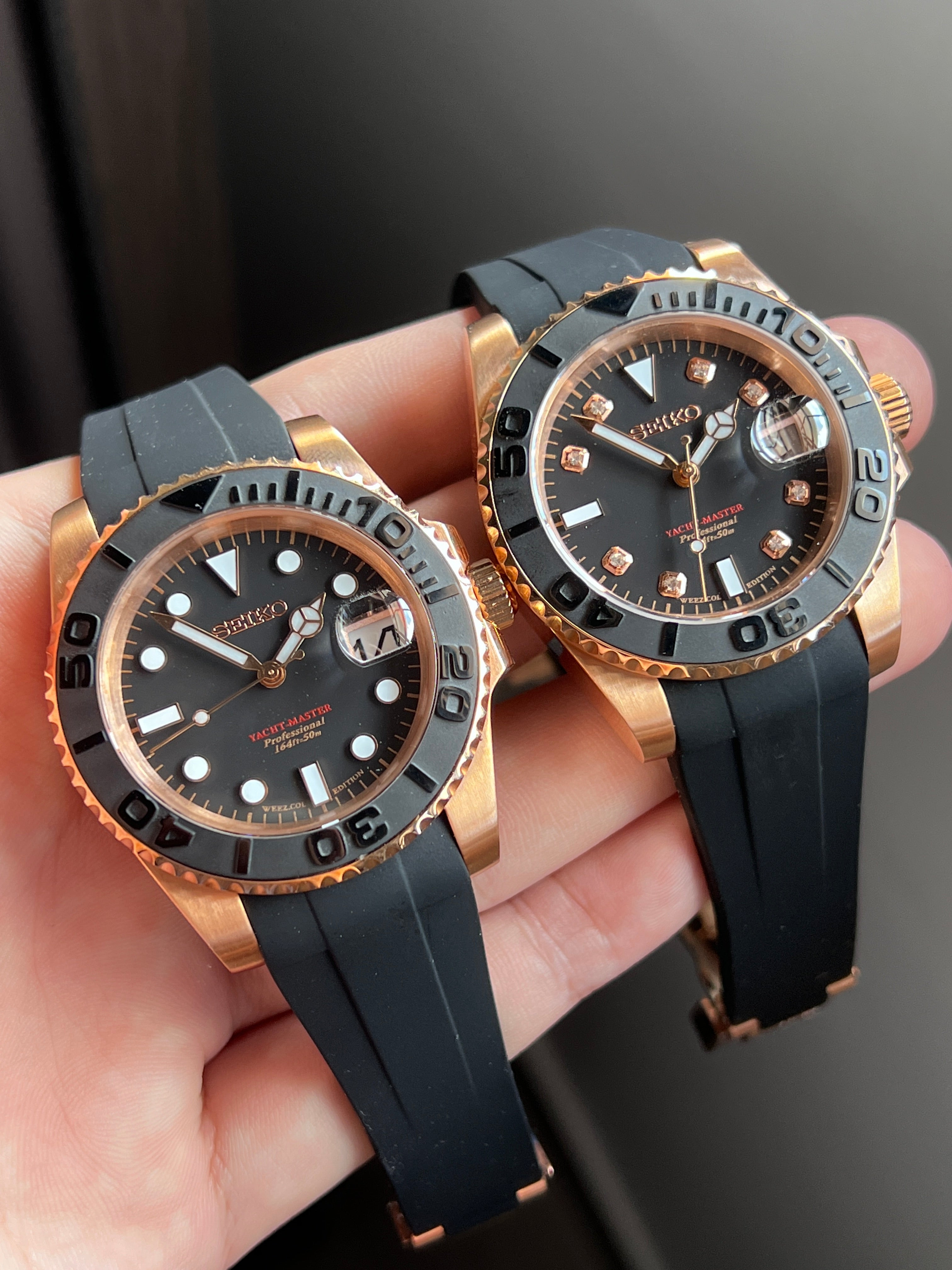 Seiko Yachtmaster: Rose Gold with Lume