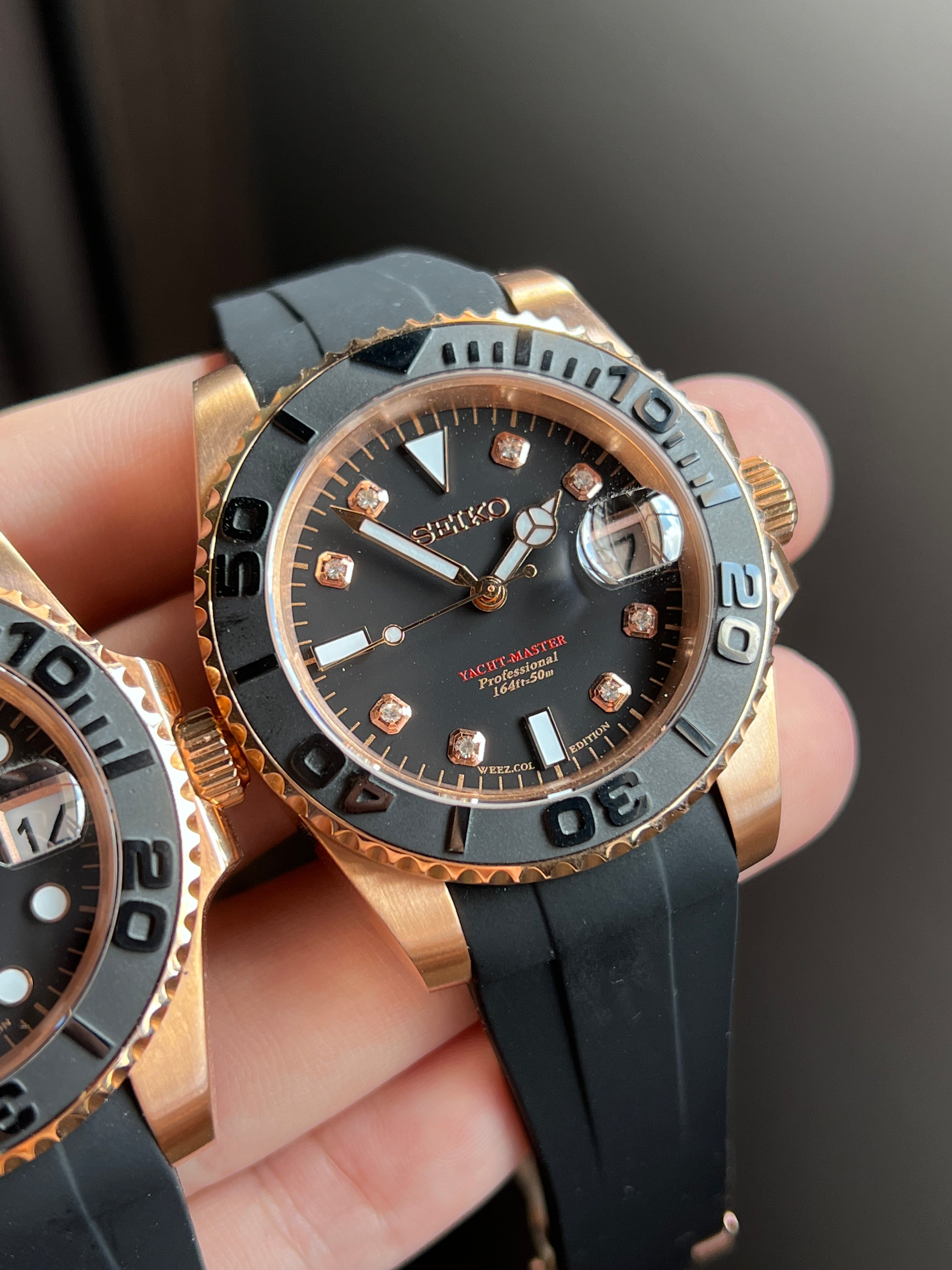 Seiko Yachtmaster: Rose Gold with Diamonds
