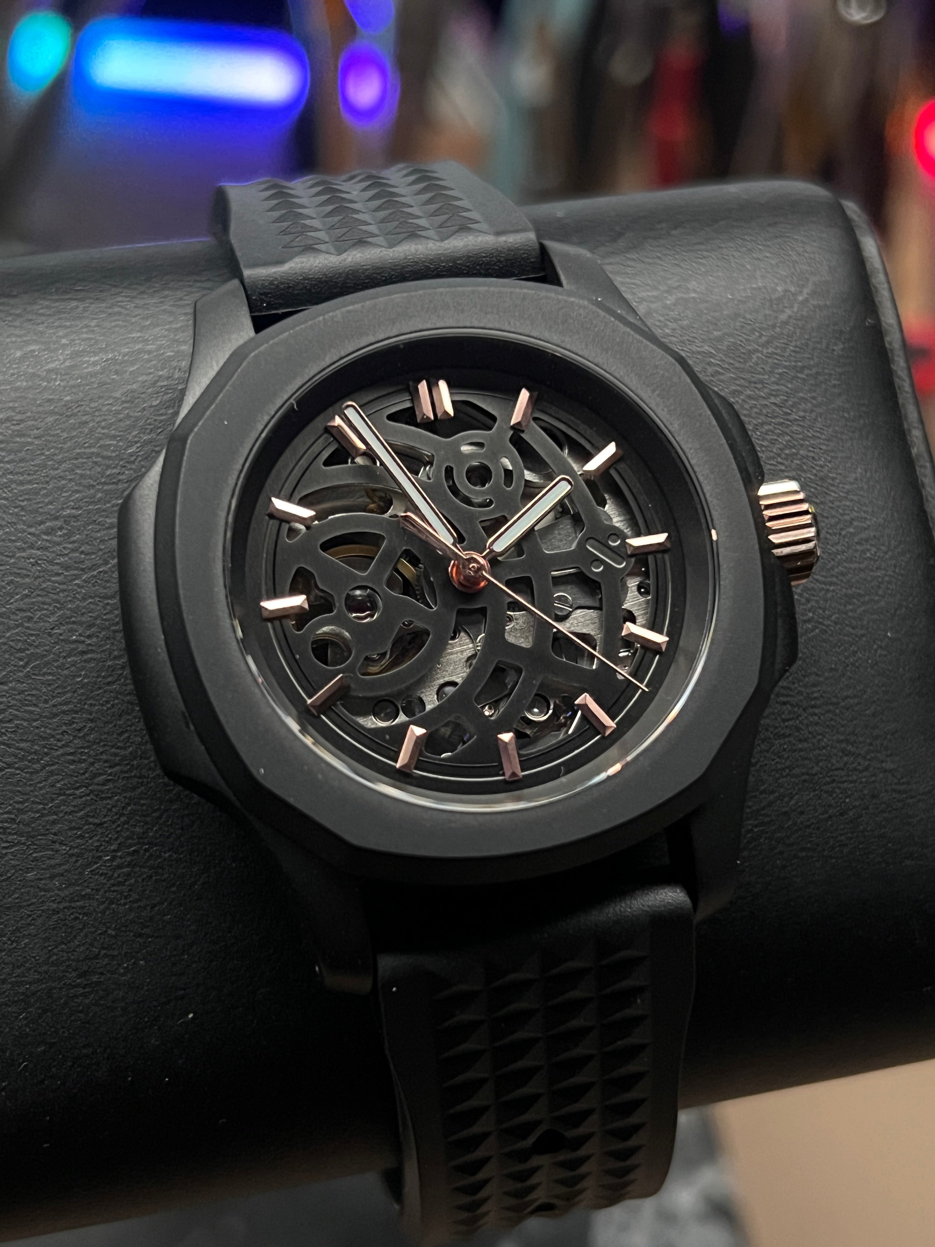 SKX007 Nautilus: Skeleton in Matte Black