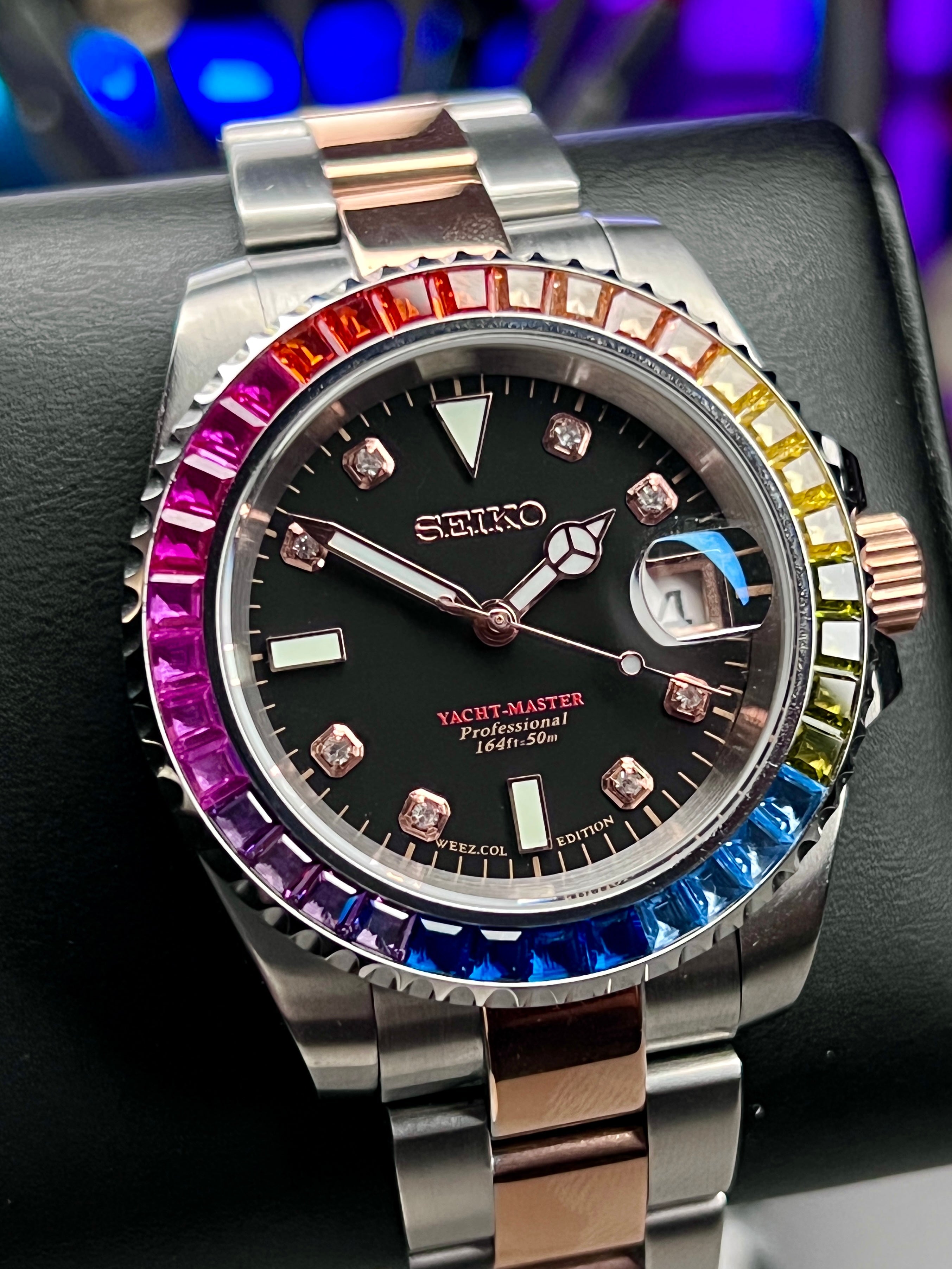 Seiko Yachtmaster: Rainbow Two-Tone Rose Gold