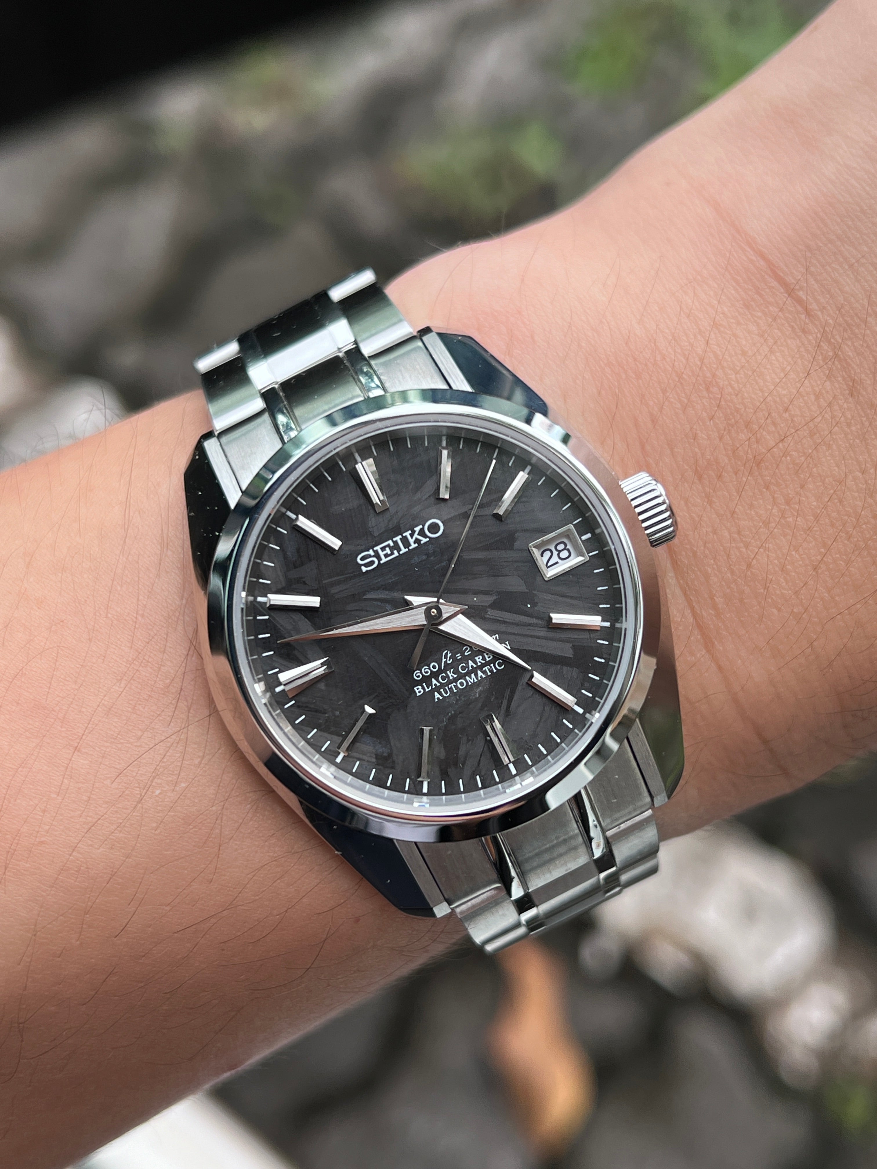 Seiko 44GS: Carbon Fiber in Silver