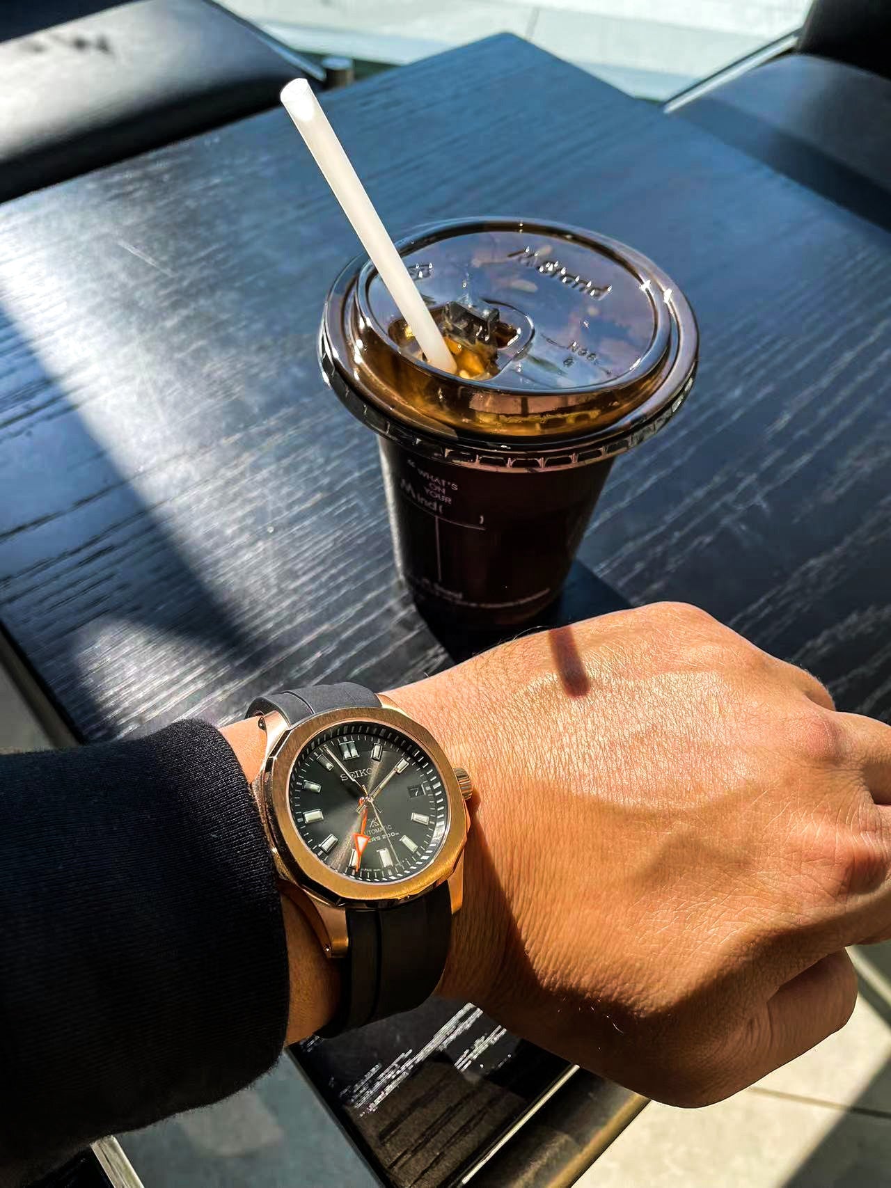 SKX FKM Nautilus V1: Black Rubber Strap with Silver Buckle