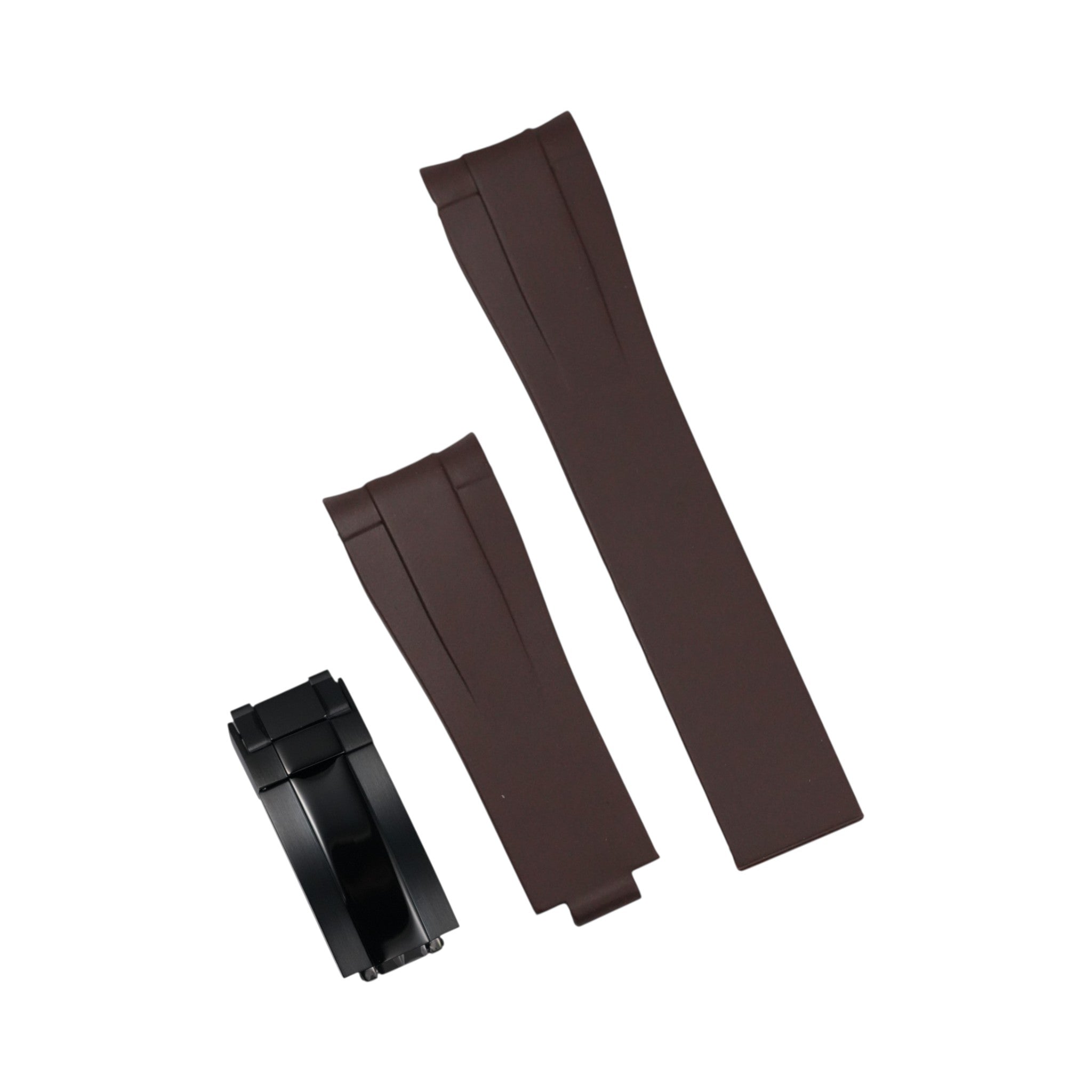 Submariner: Brown Rubber Strap with Black Clasp