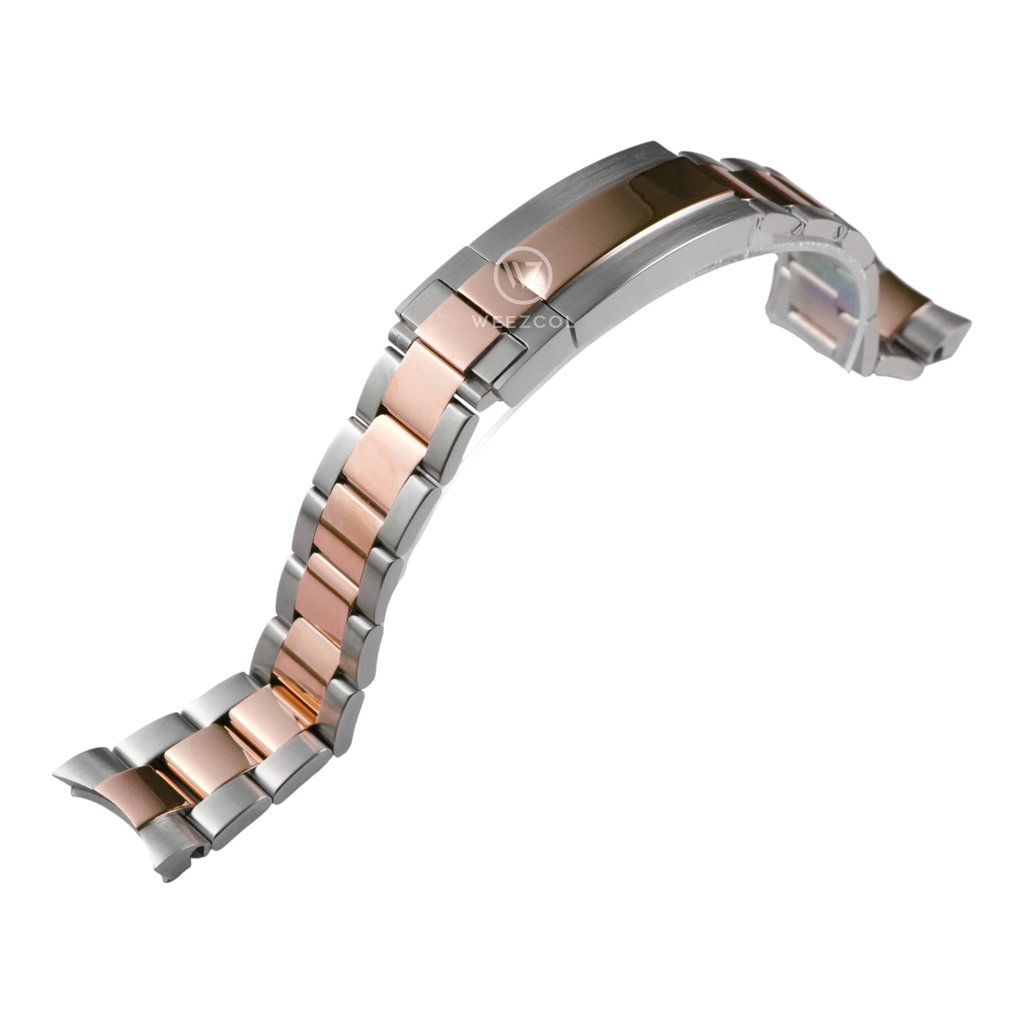 Oyster: Brushed/Polished Rose Gold Bracelet