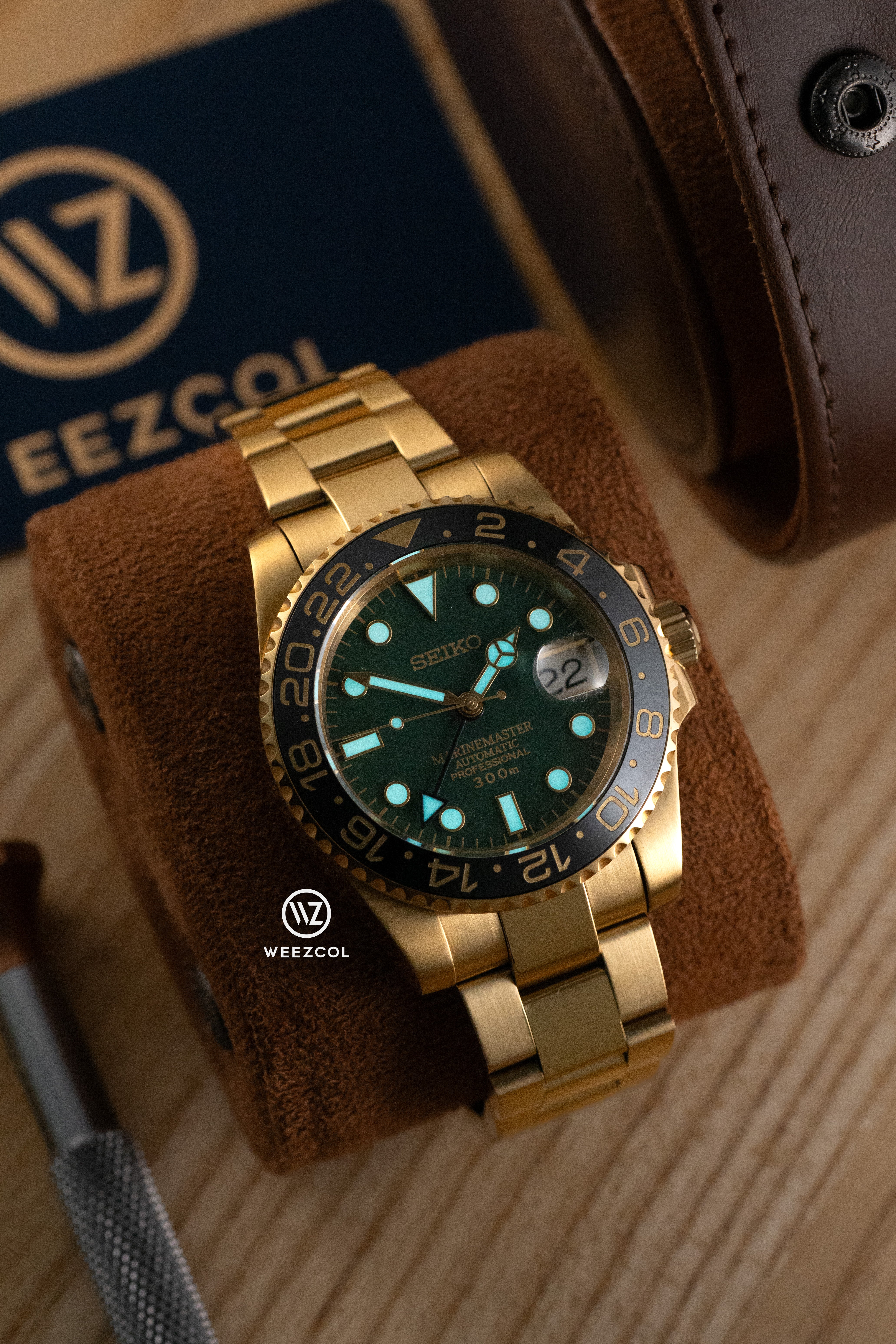 Seiko Gold GMT: Brushed Gold Case