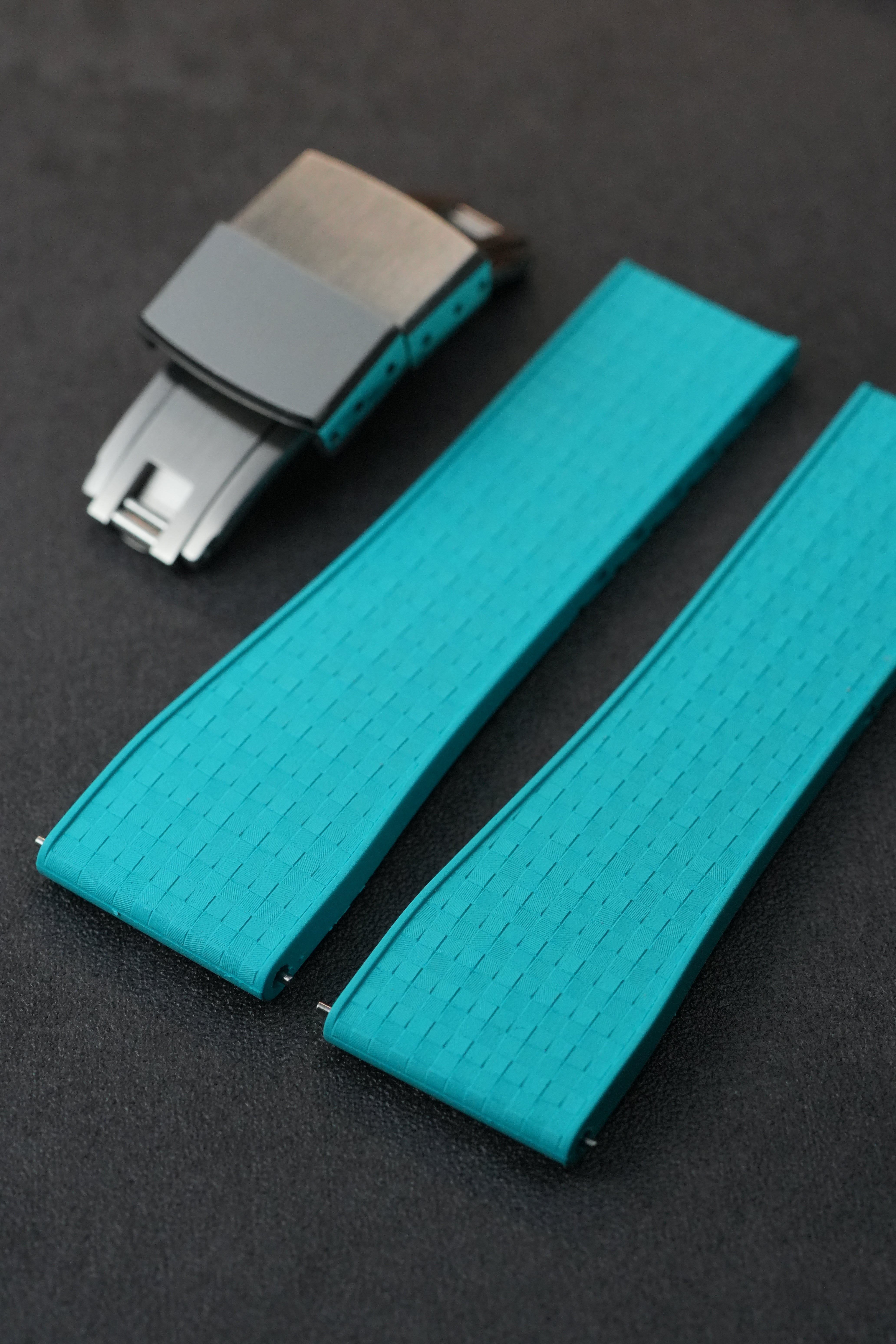 CTS FKM: Turquoise Mosaic Rubber Strap