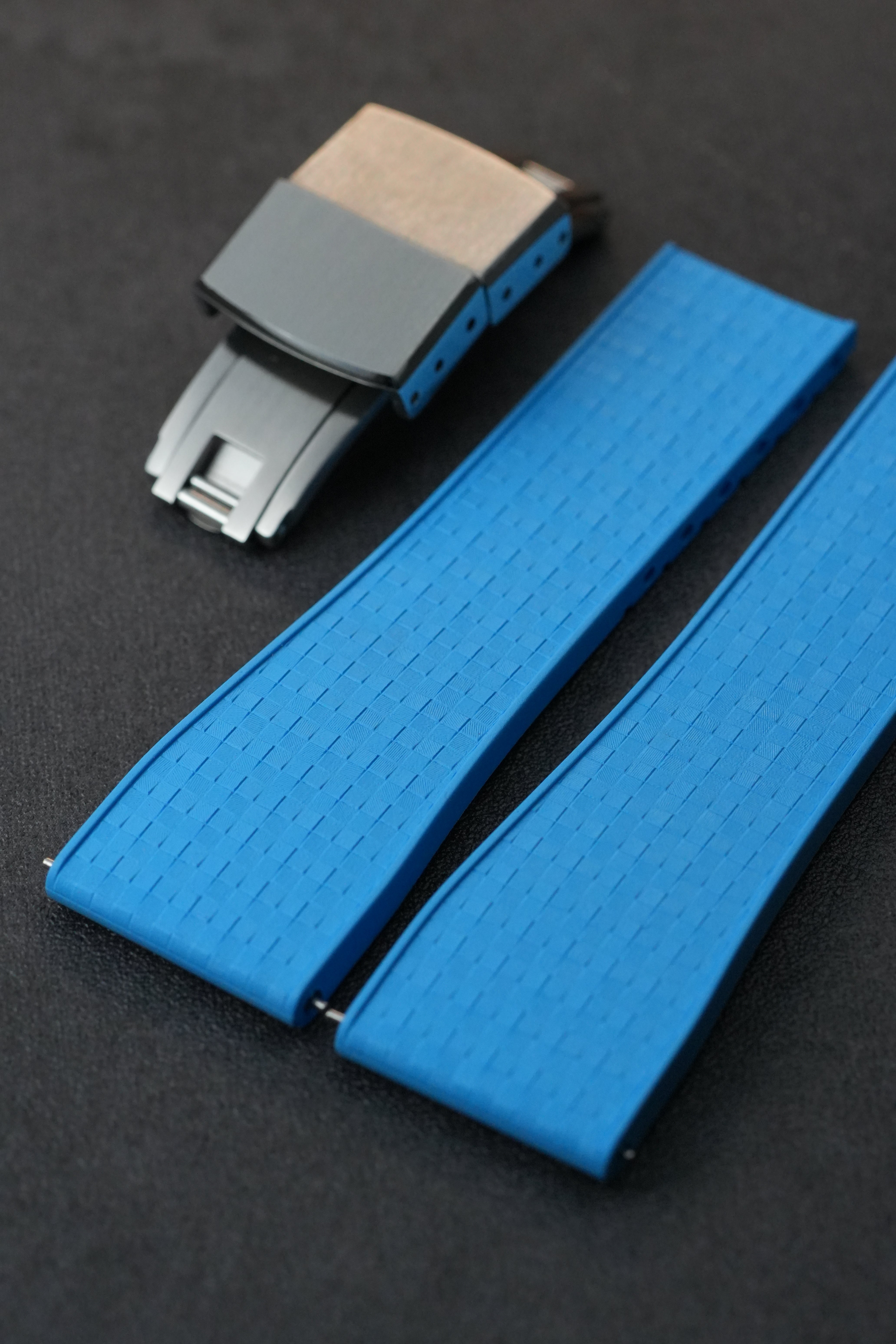 CTS FKM: Sky Blue Mosaic Rubber Strap