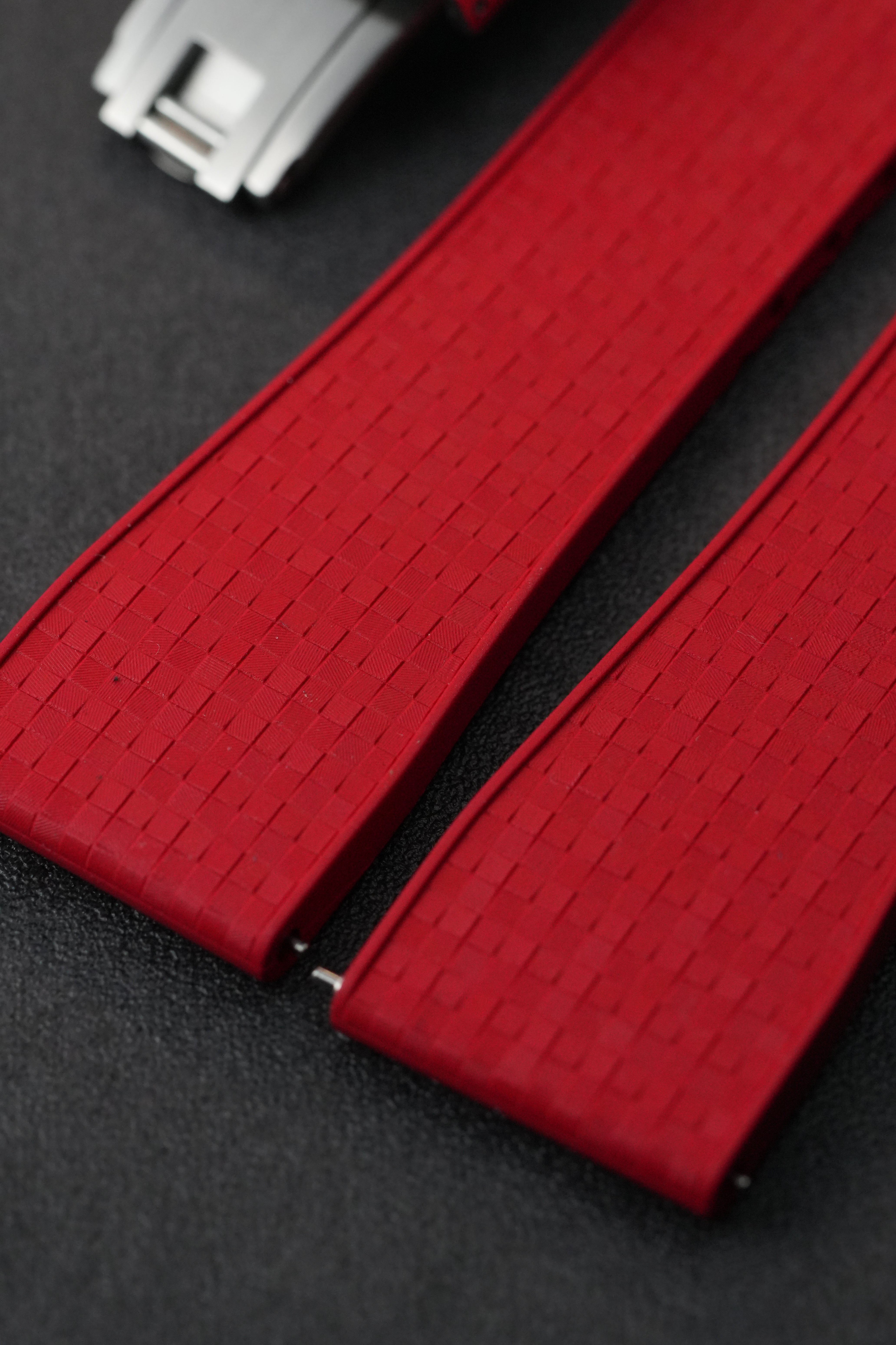 CTS FKM: Red Mosaic Rubber Strap