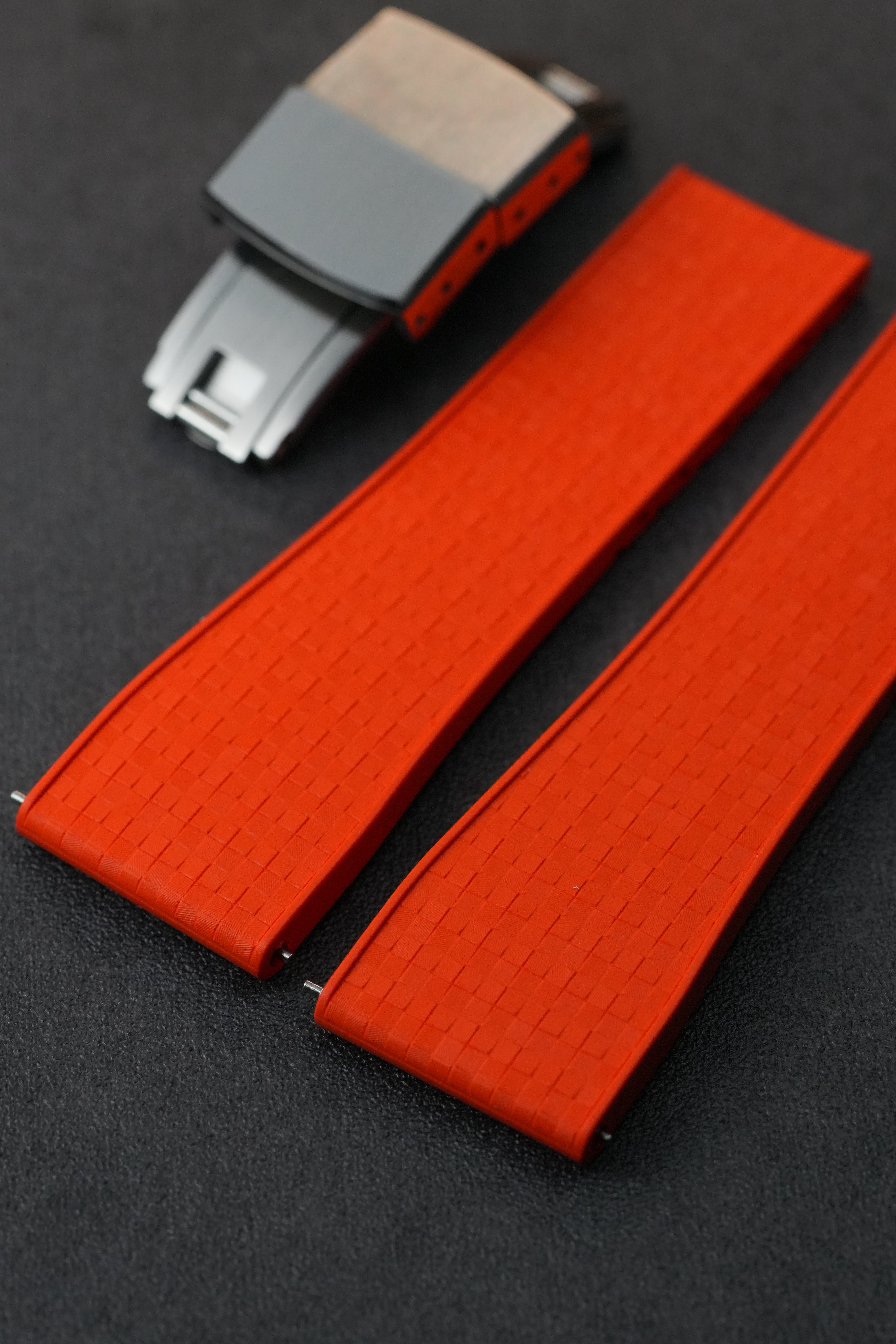 CTS FKM: Orange Mosaic Rubber Strap