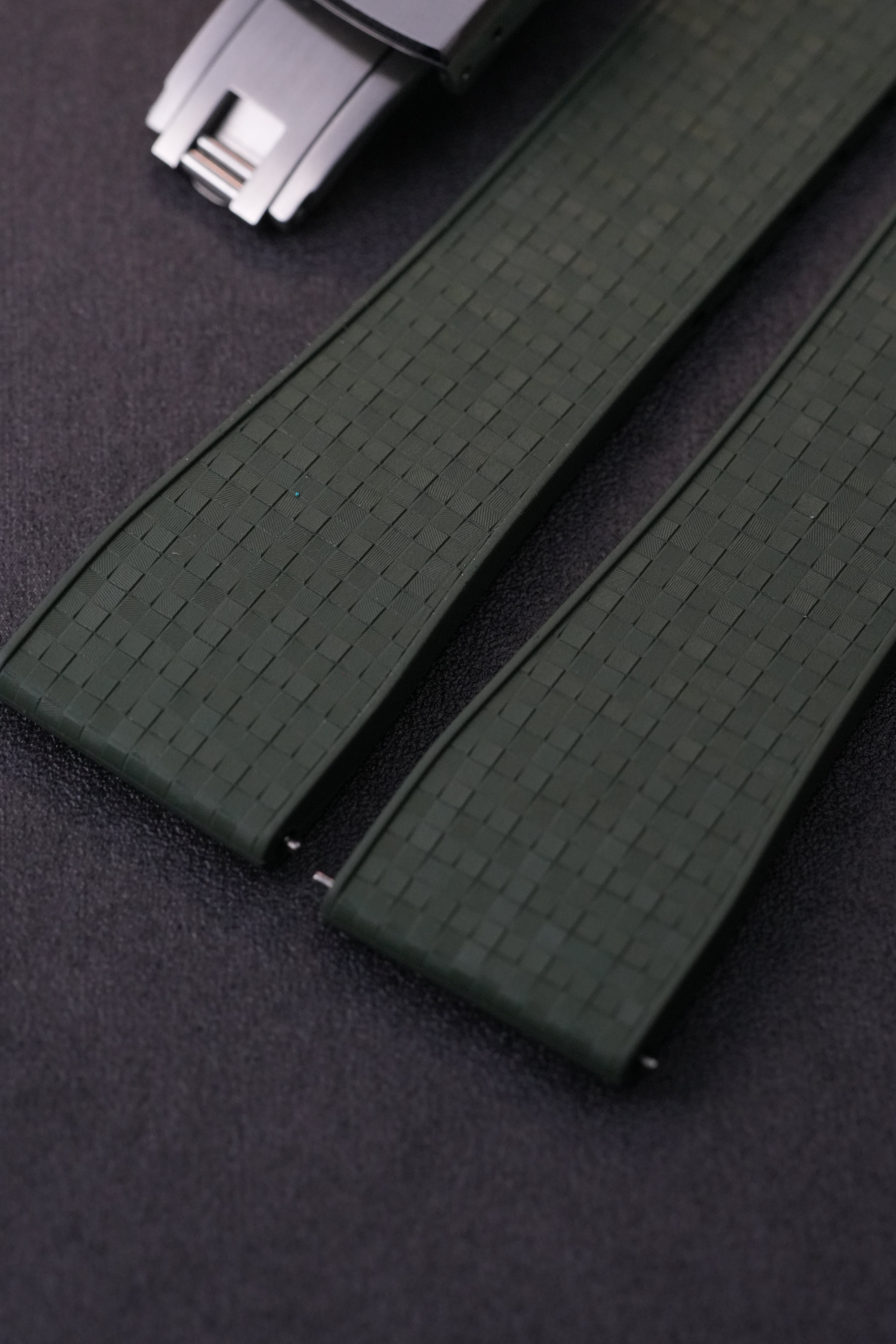 CTS FKM: Green Mosaic Rubber Strap