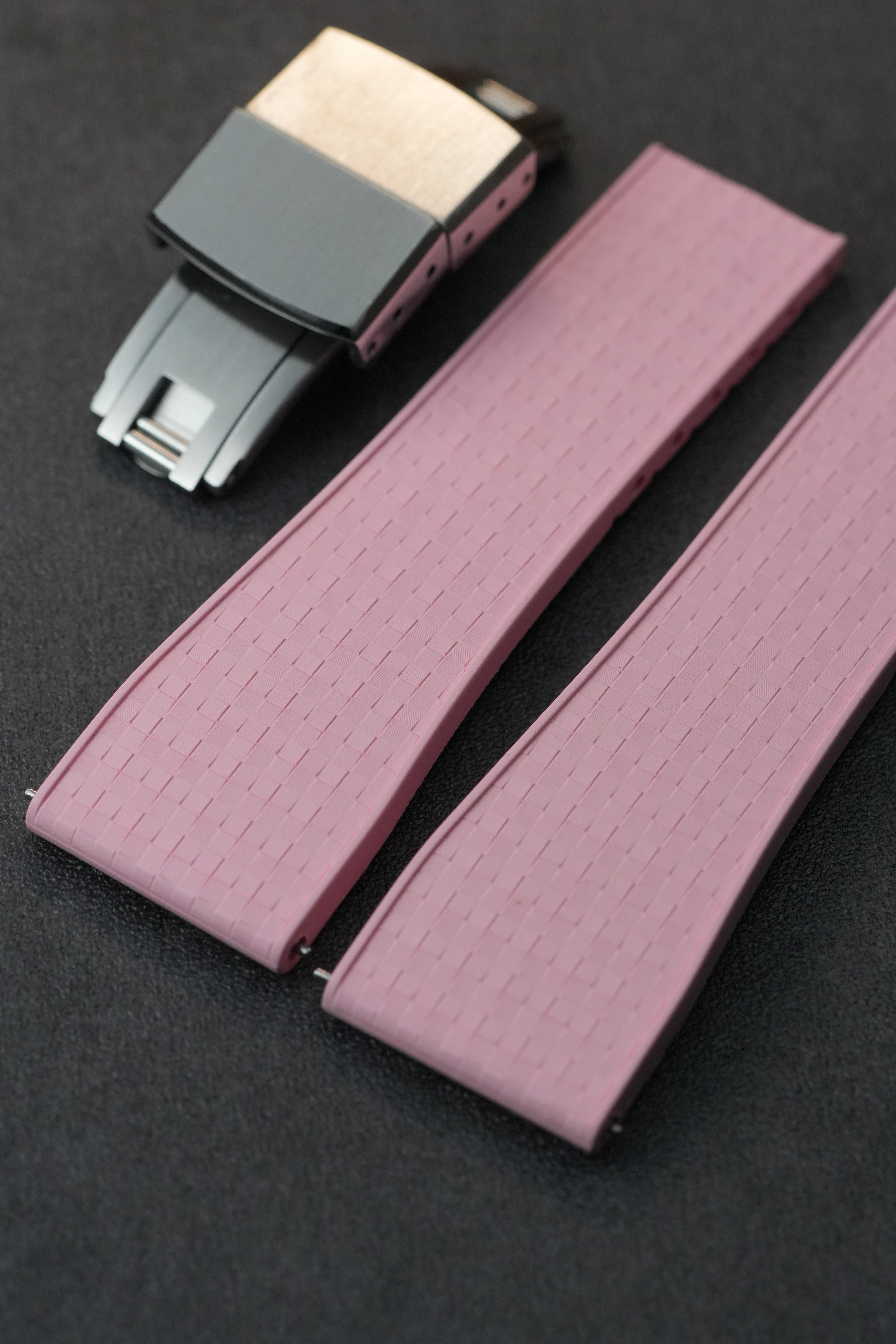 CTS FKM: Pink Mosaic Rubber Strap