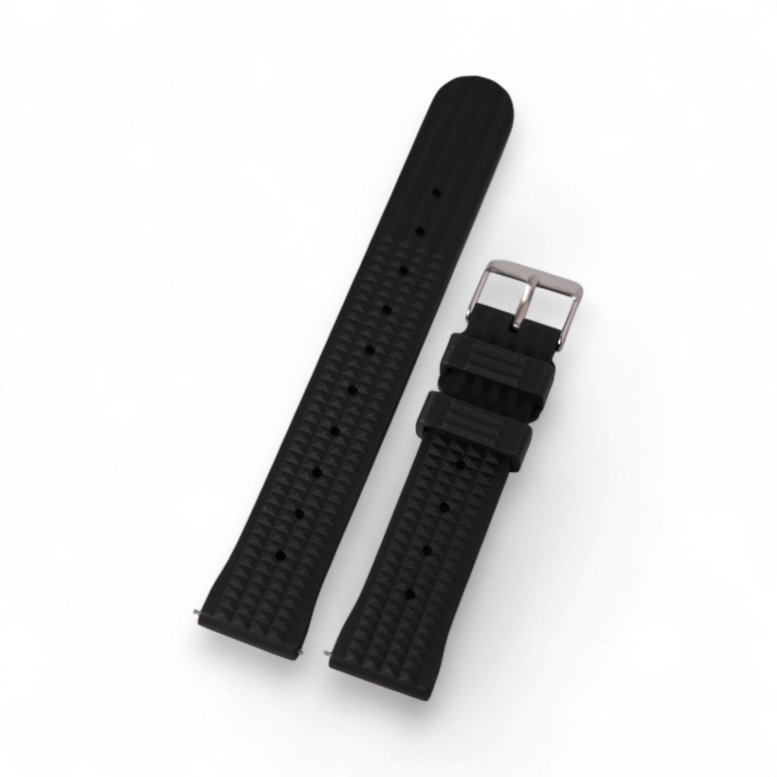 FKM: Black Waffle Rubber Strap