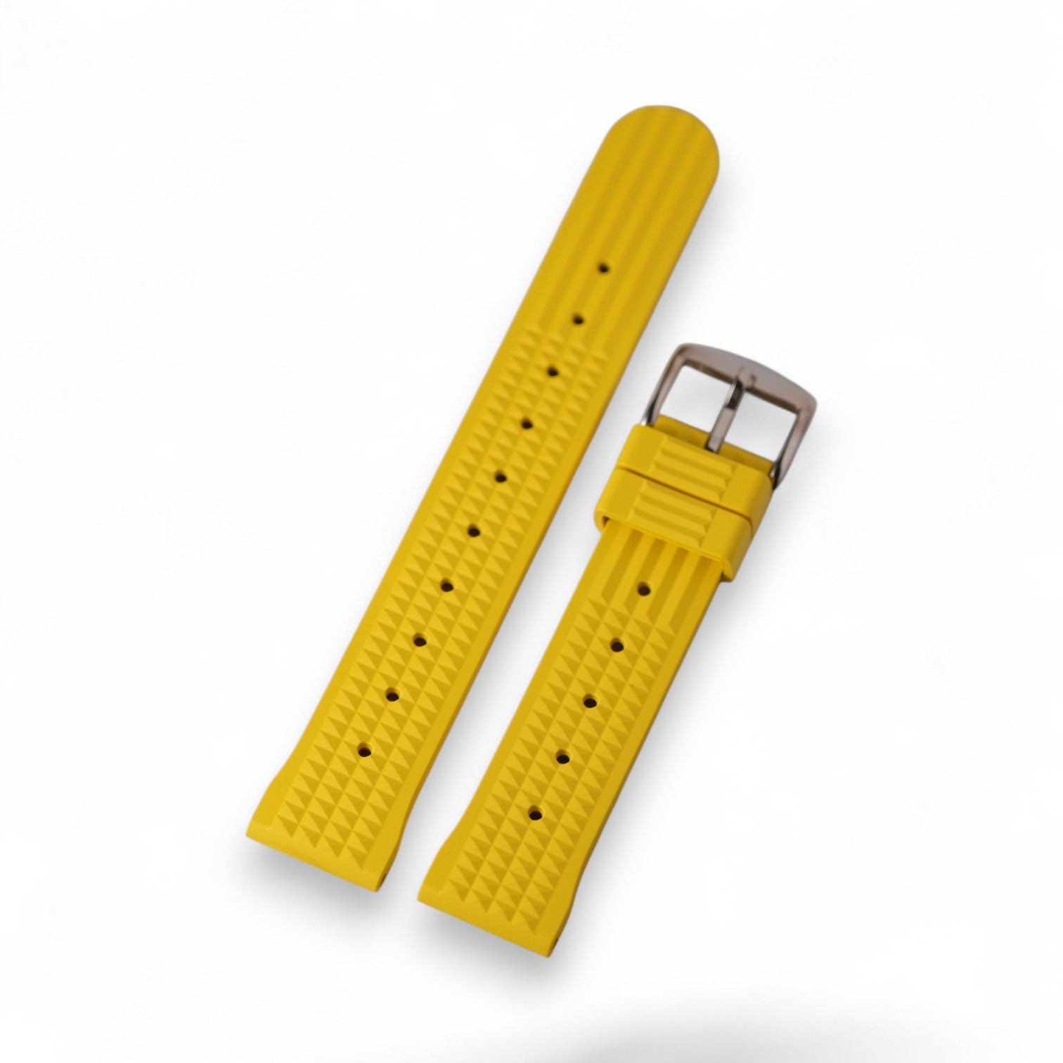 FKM: Yellow Waffle Rubber Strap