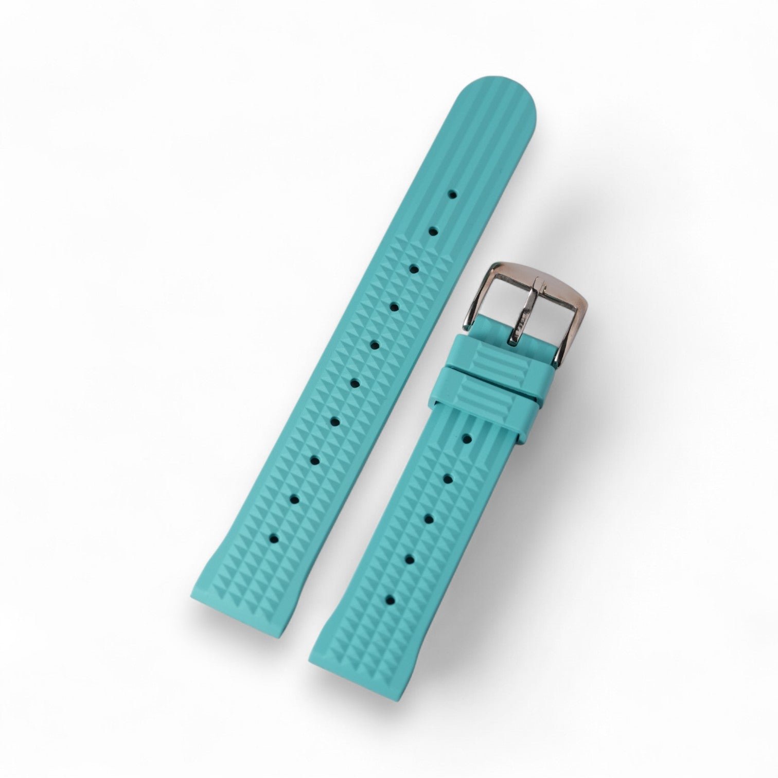FKM: Turquoise Waffle Rubber Strap