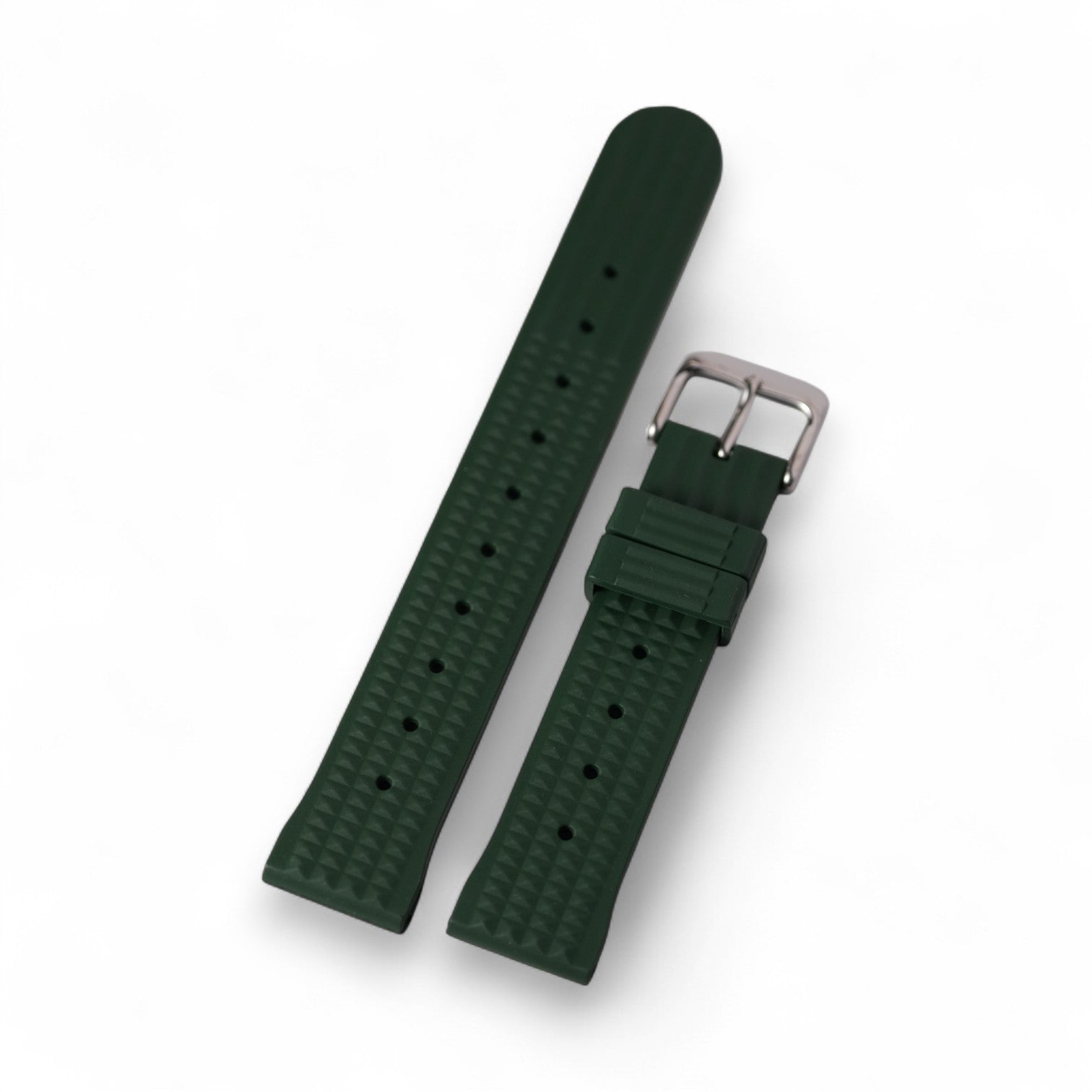 FKM: Forest Green Waffle Rubber Strap